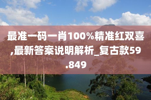 最准一码一肖100%精准红双喜,最新答案说明解析_复古款59.849