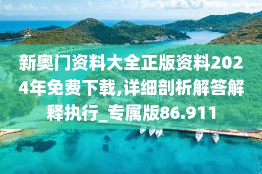新奥门资料大全正版资料2024年免费下载,详细剖析解答解释执行_专属版86.911