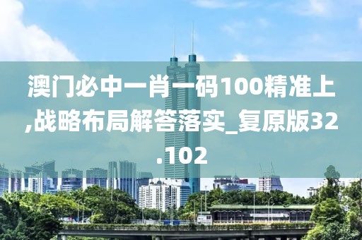 澳门必中一肖一码100精准上,战略布局解答落实_复原版32.102