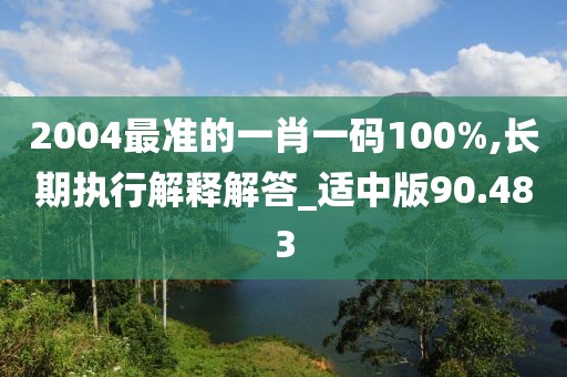 2004最准的一肖一码100%,长期执行解释解答_适中版90.483