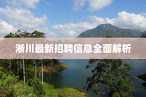 淅川最新招聘信息全面解析