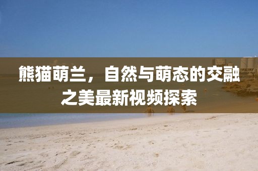熊猫萌兰，自然与萌态的交融之美最新视频探索