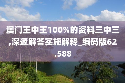 澳门王中王100%的资料三中三,深邃解答实施解释_编码版62.588