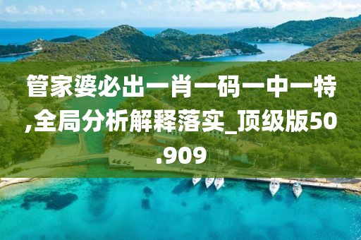 管家婆必出一肖一码一中一特,全局分析解释落实_顶级版50.909