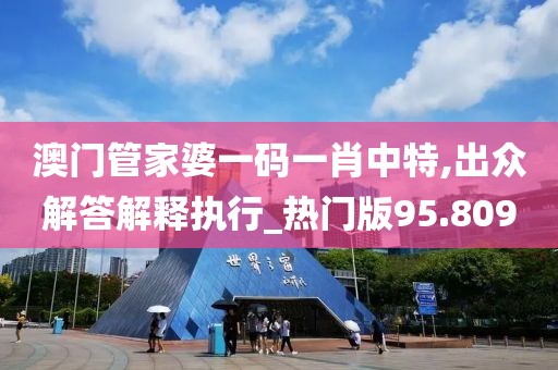 澳门管家婆一码一肖中特,出众解答解释执行_热门版95.809